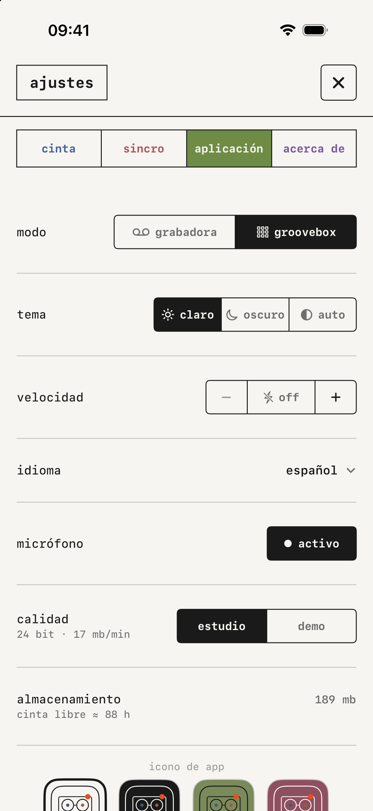 aplicación