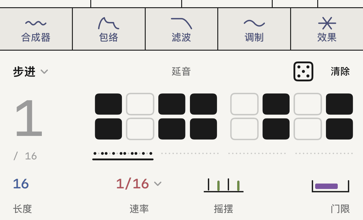 写了几步的 步进。