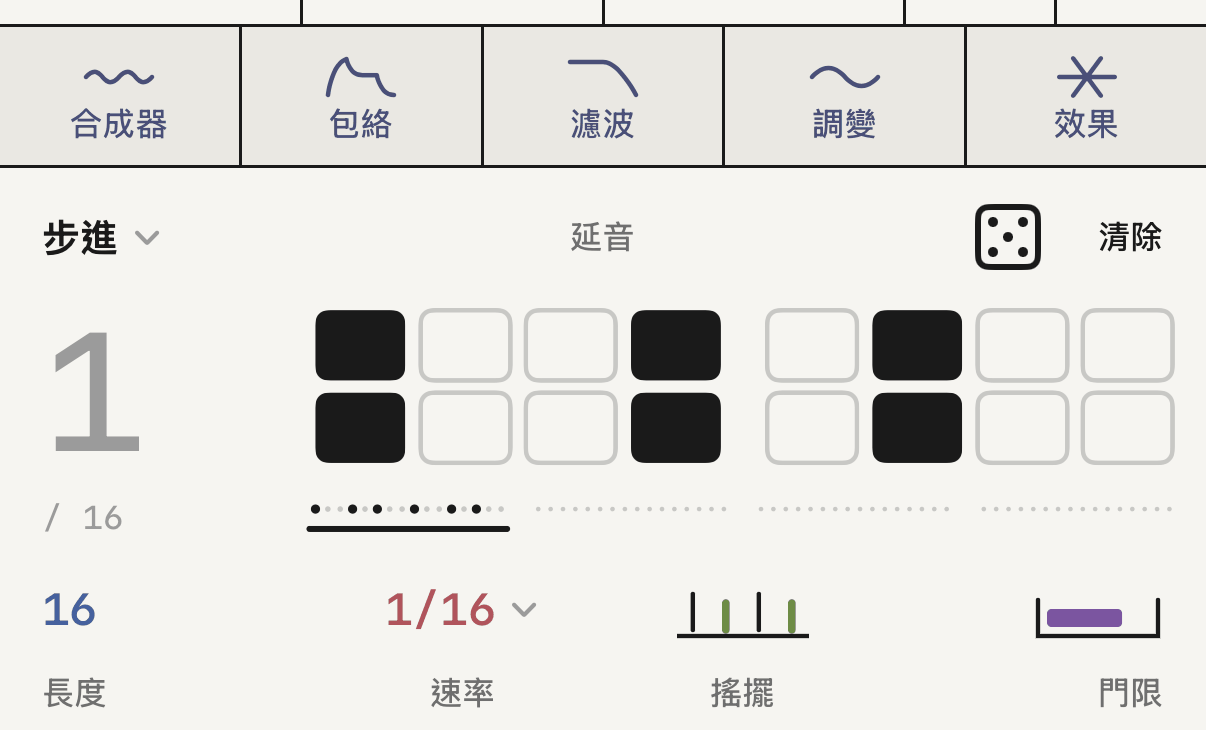 寫了幾步的 步進。