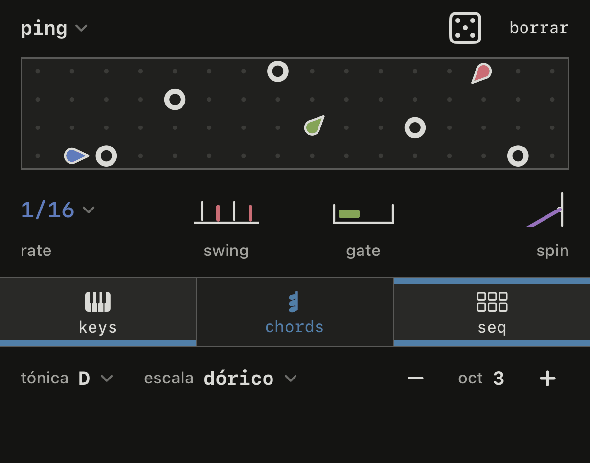 Seq en ping, con varias bolas rebotando entre campanas.