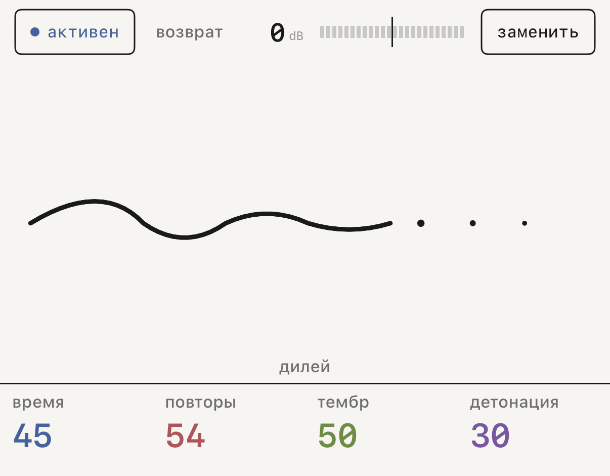 fx 1 с дилеем и его четырьмя ручками.