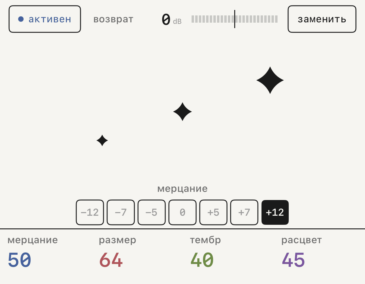 fx 1 с эффектом мерцание и его четырьмя ручками.